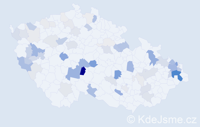 Příjmení: 'Adamovský', počet výskytů 207 v celé ČR