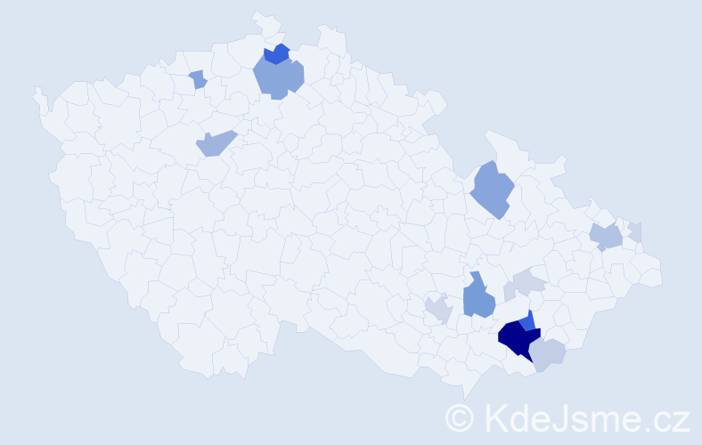 Příjmení: 'Lanšperk', počet výskytů 46 v celé ČR