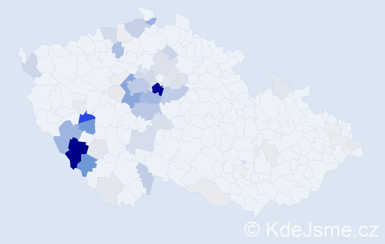 Příjmení: 'Hozmanová', počet výskytů 199 v celé ČR