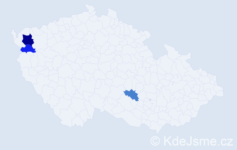 Příjmení: 'Knorek', počet výskytů 6 v celé ČR