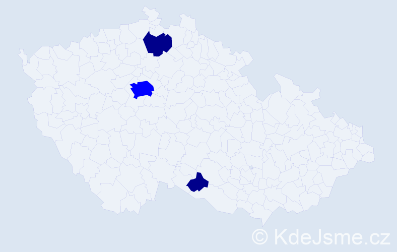 Příjmení: 'Kunzo', počet výskytů 5 v celé ČR