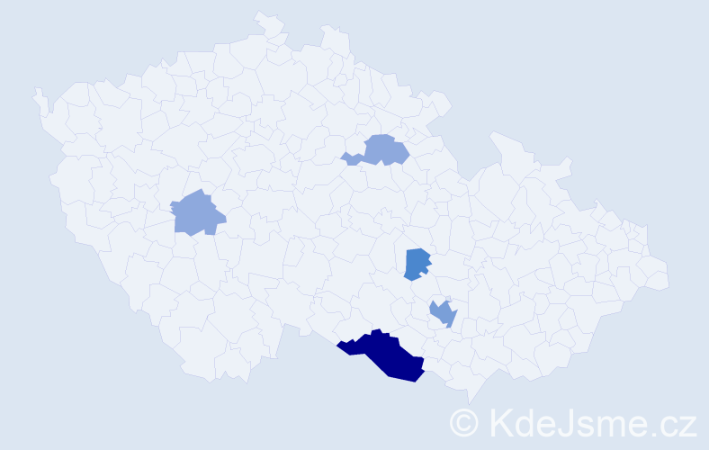 Příjmení: 'Tur', počet výskytů 14 v celé ČR
