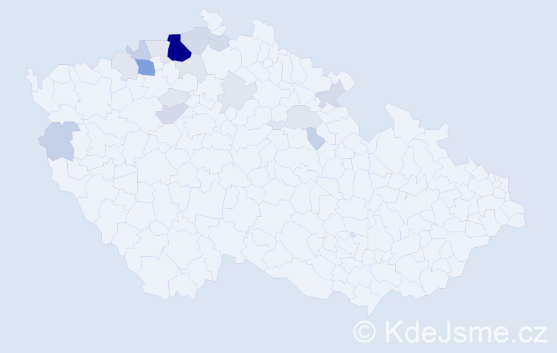 Příjmení: 'Cibrik', počet výskytů 66 v celé ČR