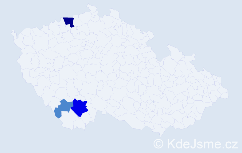 Příjmení: 'Šarvaic', počet výskytů 14 v celé ČR