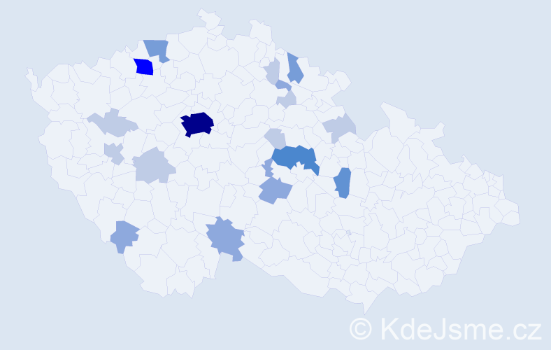 Příjmení: 'Friček', počet výskytů 48 v celé ČR