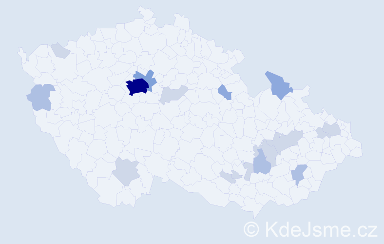 Příjmení: 'Cooper', počet výskytů 40 v celé ČR