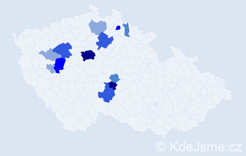 Příjmení: 'Bezstarosta', počet výskytů 34 v celé ČR