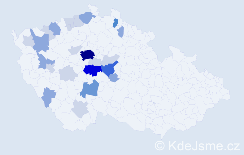 Příjmení: 'Plechata', počet výskytů 73 v celé ČR