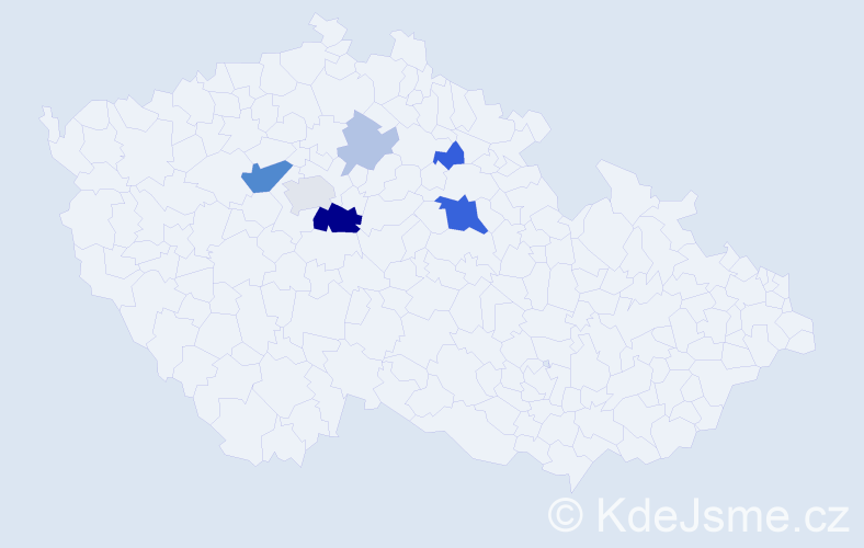 Příjmení: 'Molavec', počet výskytů 18 v celé ČR