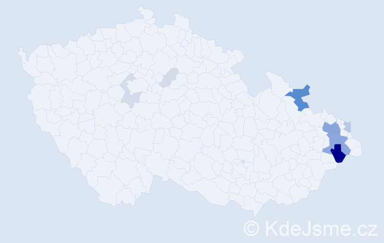 Příjmení: 'Plucnara', počet výskytů 40 v celé ČR