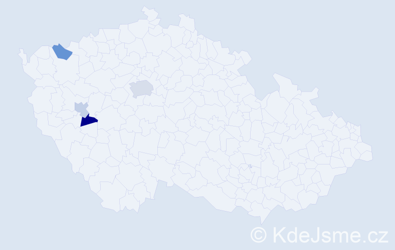 Příjmení: 'Lisacová', počet výskytů 6 v celé ČR