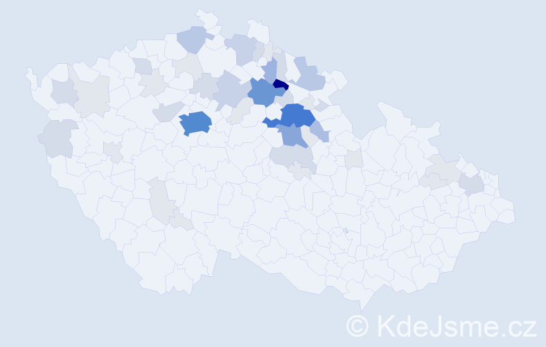 Příjmení: 'Brendl', počet výskytů 154 v celé ČR