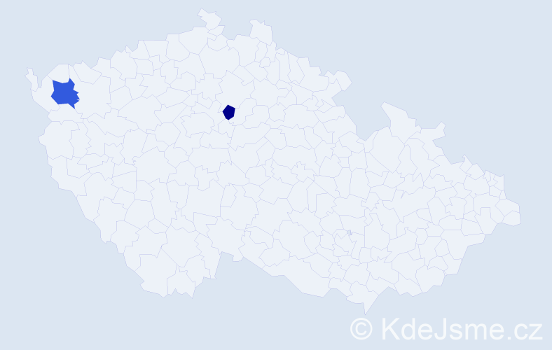 Příjmení: 'Bajerlová', počet výskytů 3 v celé ČR