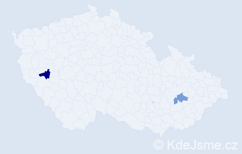 Příjmení: 'Hamperl', počet výskytů 2 v celé ČR