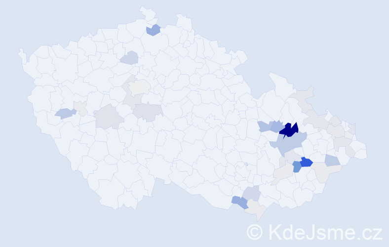 Příjmení: 'Tiefenbach', počet výskytů 95 v celé ČR