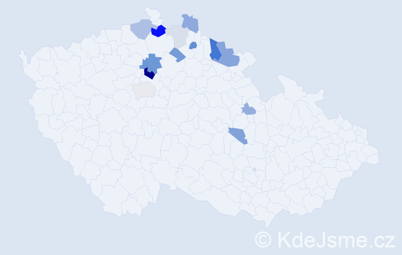 Příjmení: 'Kleinert', počet výskytů 29 v celé ČR