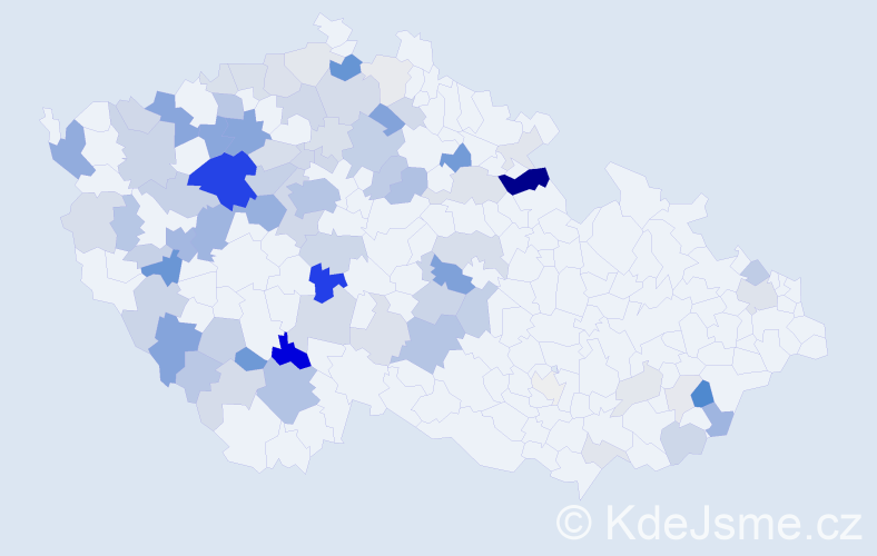 Příjmení: 'Rybáček', počet výskytů 231 v celé ČR