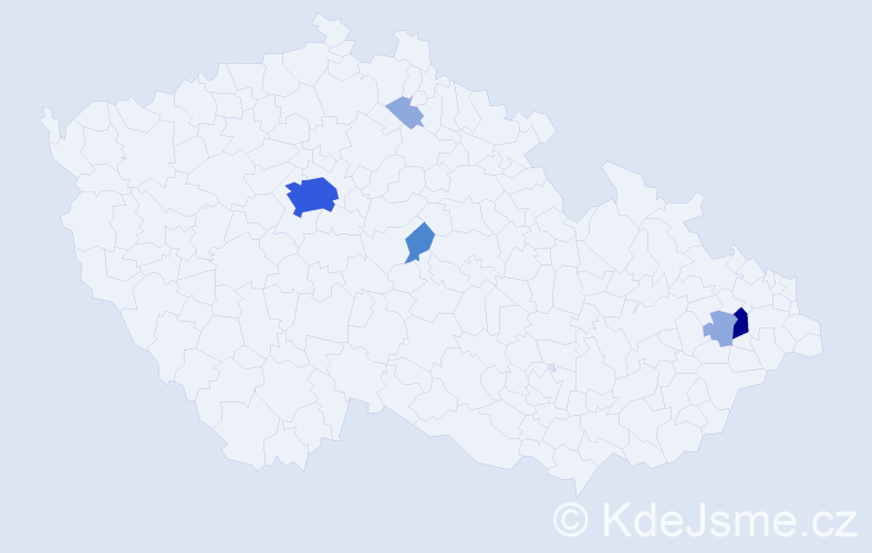 Příjmení: 'Giba', počet výskytů 12 v celé ČR