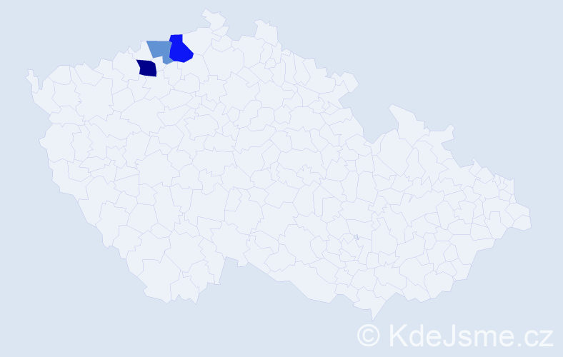 Příjmení: 'Kureyová', počet výskytů 5 v celé ČR