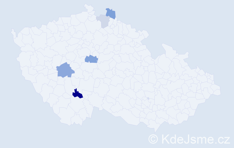 Příjmení: 'Havasi', počet výskytů 8 v celé ČR
