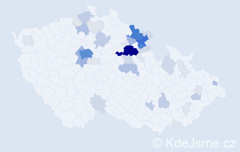 Příjmení: 'Zákravská', počet výskytů 149 v celé ČR