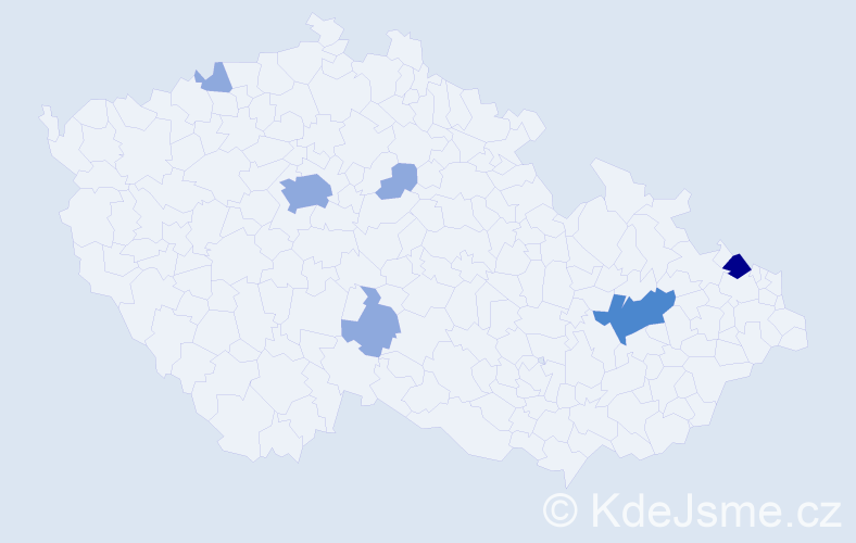 Příjmení: 'Nicklová', počet výskytů 11 v celé ČR