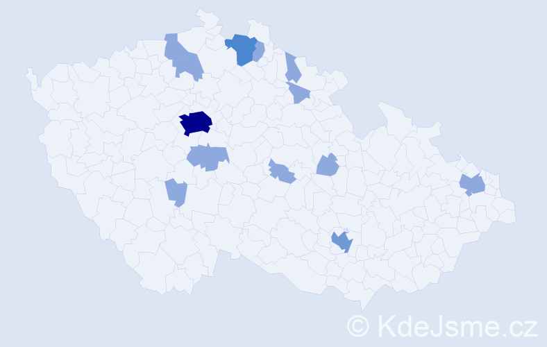 Příjmení: 'Khmil', počet výskytů 21 v celé ČR