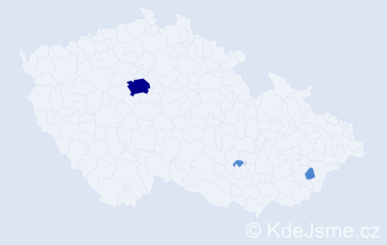 Příjmení: 'Carl', počet výskytů 5 v celé ČR