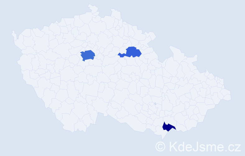 Příjmení: 'Karim', počet výskytů 8 v celé ČR