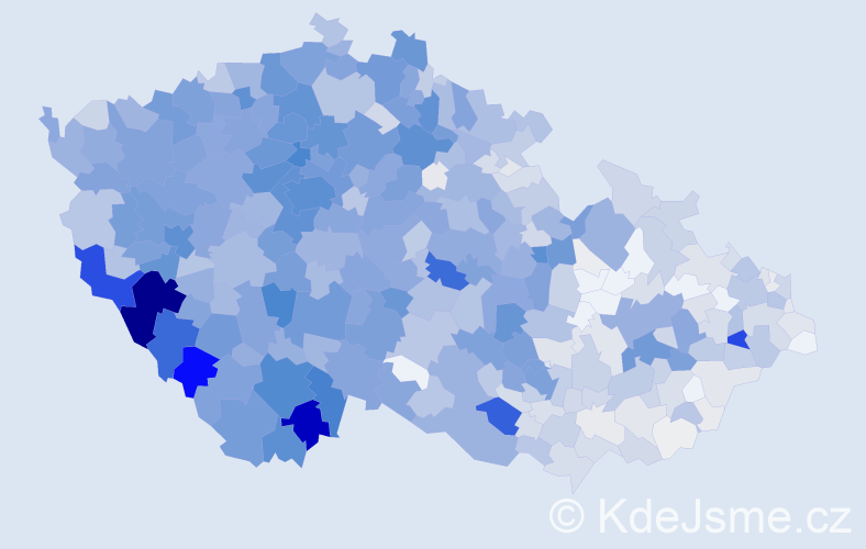 Příjmení: 'Jandová', počet výskytů 5434 v celé ČR