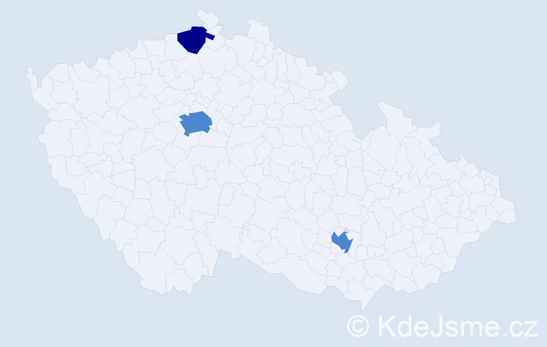 Příjmení: 'Weingarten', počet výskytů 5 v celé ČR
