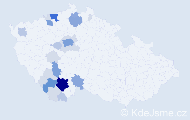 Příjmení: 'Čondlová', počet výskytů 77 v celé ČR