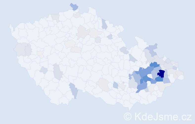 Příjmení: 'Indrák', počet výskytů 428 v celé ČR