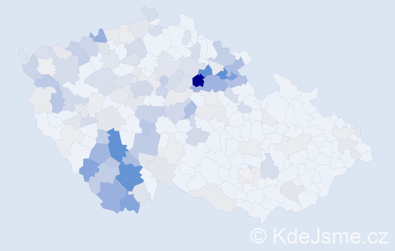 Příjmení: 'Vlášek', počet výskytů 517 v celé ČR