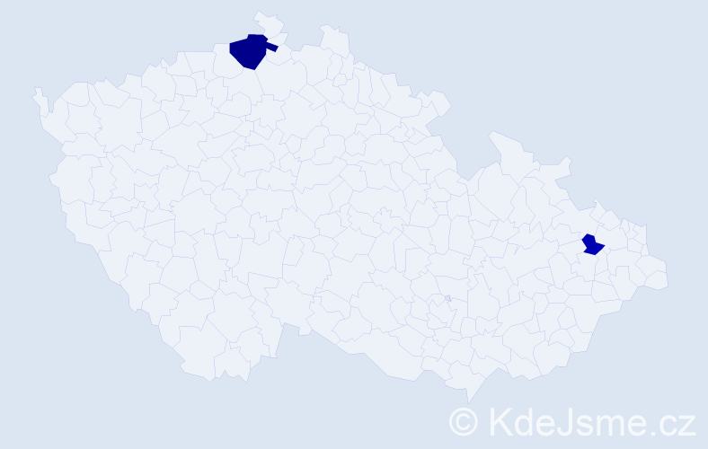 Příjmení: 'Riňák', počet výskytů 4 v celé ČR