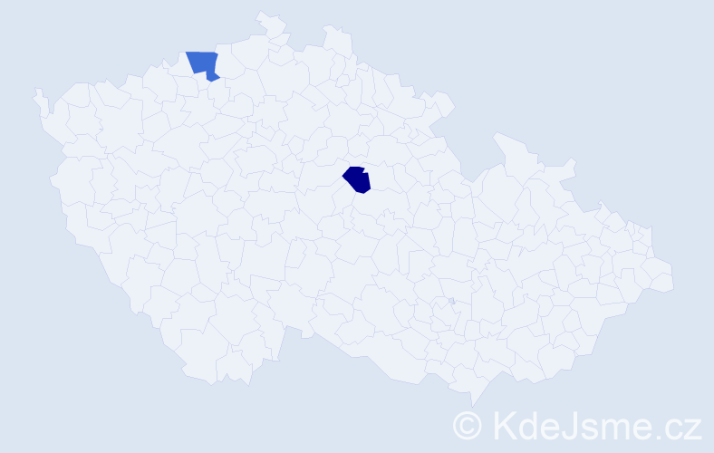 Příjmení: 'Bokser', počet výskytů 3 v celé ČR