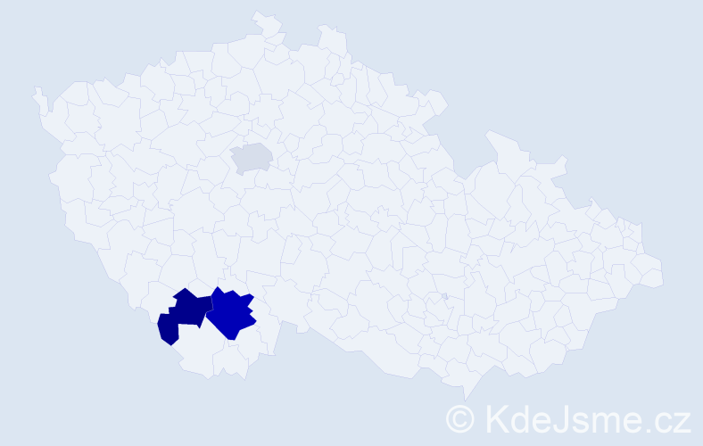 Příjmení: 'Schelová', počet výskytů 5 v celé ČR