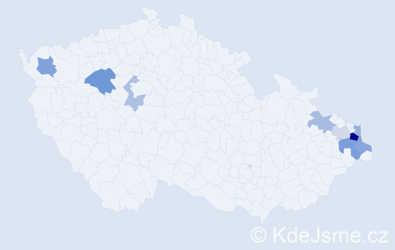 Příjmení: 'Molendová', počet výskytů 34 v celé ČR