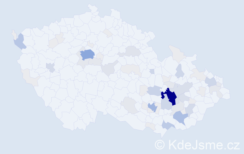 Příjmení: 'Cetkovská', počet výskytů 238 v celé ČR