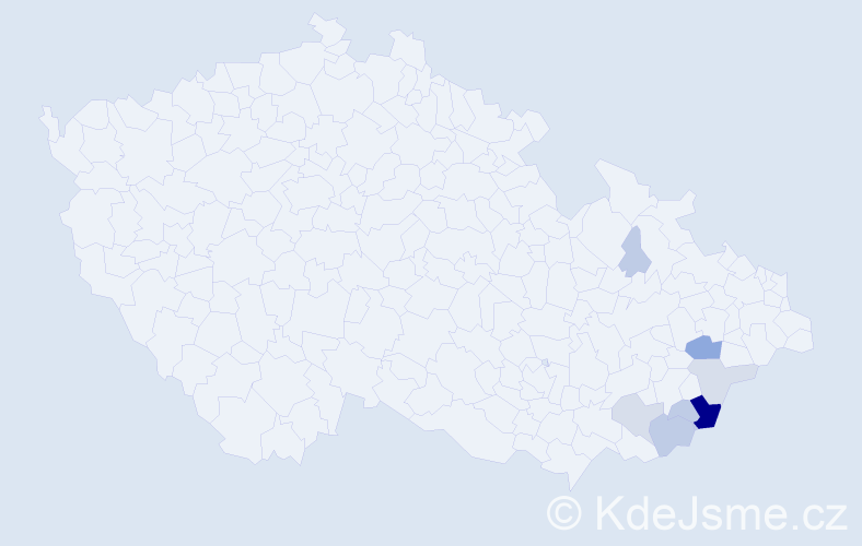 Příjmení: 'Bartozel', počet výskytů 32 v celé ČR