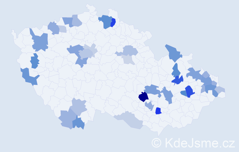 Příjmení: 'Čižmárová', počet výskytů 97 v celé ČR