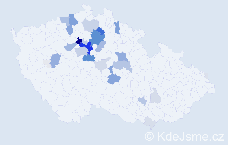 Příjmení: 'Machota', počet výskytů 125 v celé ČR