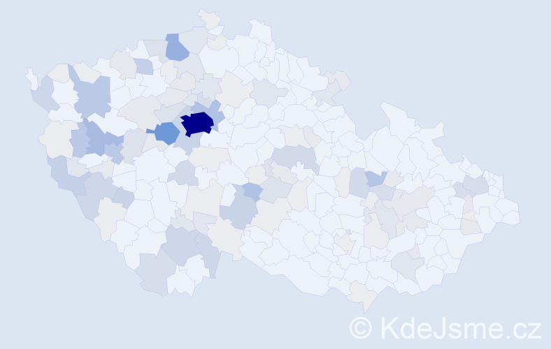 Příjmení: 'Krbec', počet výskytů 452 v celé ČR