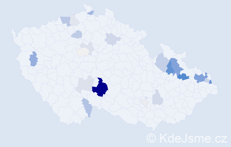 Příjmení: 'Grešková', počet výskytů 62 v celé ČR