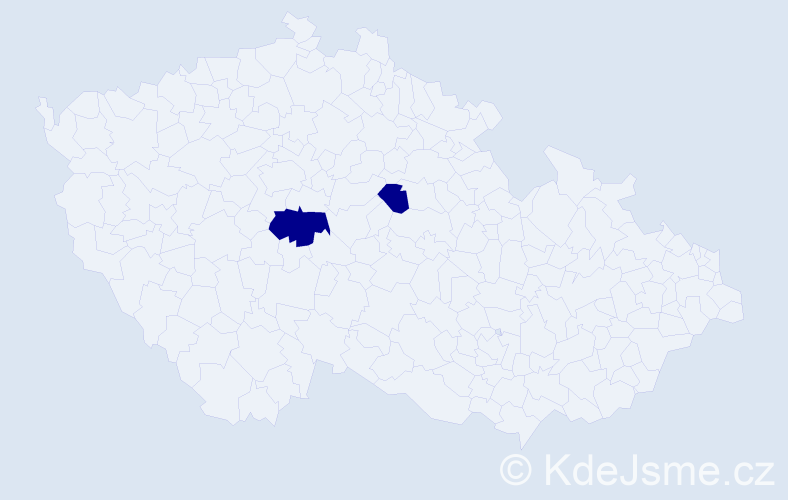 Příjmení: 'Kokočeva', počet výskytů 2 v celé ČR