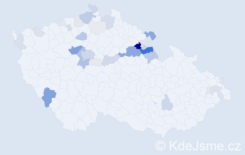 Příjmení: 'Panenka', počet výskytů 164 v celé ČR