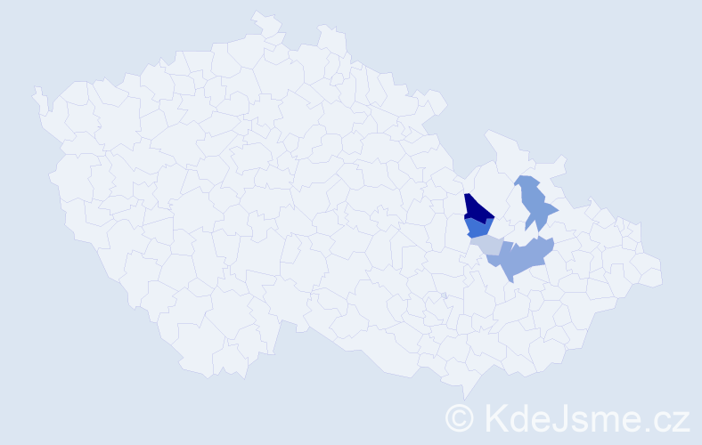 Příjmení: 'Rifflerová', počet výskytů 23 v celé ČR