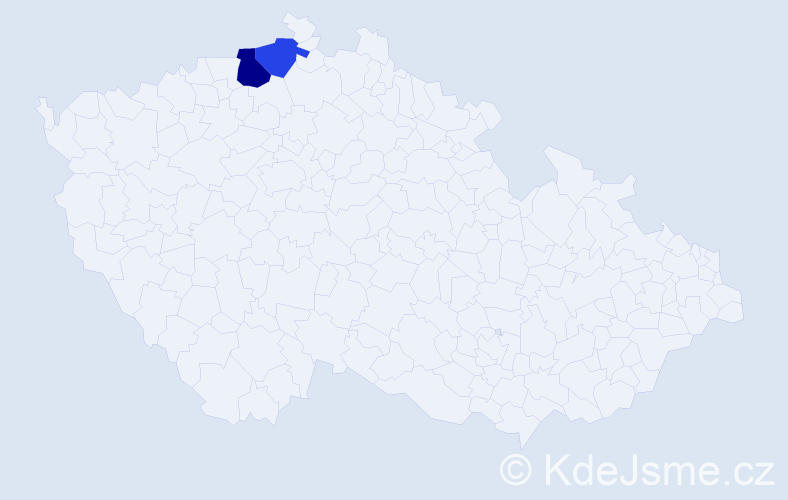 Příjmení: 'Wichlas', počet výskytů 3 v celé ČR