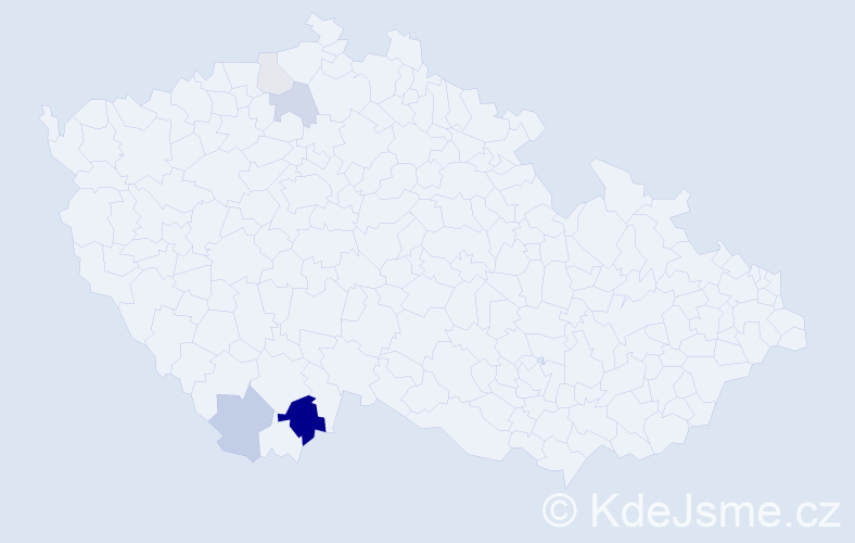 Příjmení: 'Salcerová', počet výskytů 14 v celé ČR