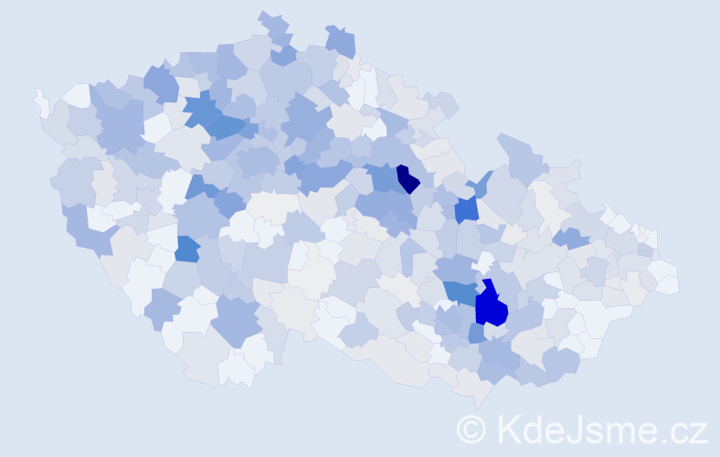 Příjmení: 'Formánek', počet výskytů 2027 v celé ČR
